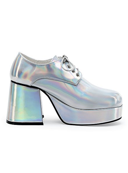 70 s Platform Shoes Men silver maskworld